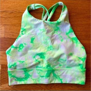 Lululemon Athletica Green Tie-Dye Sports Bra